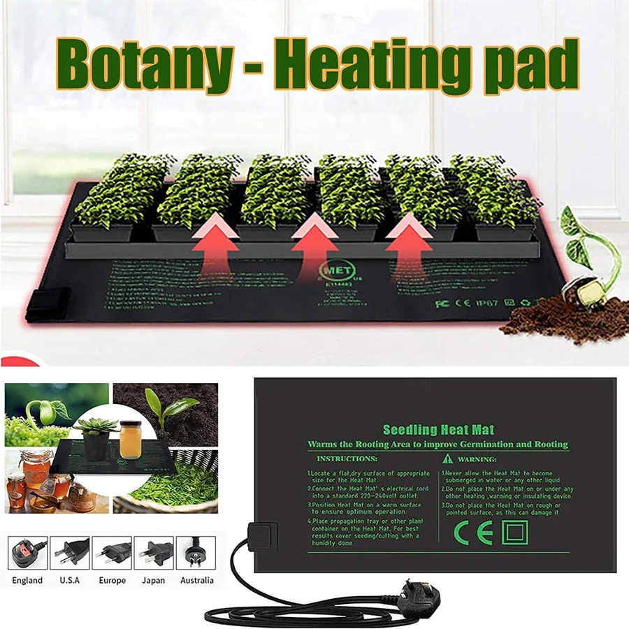 4 Sizes 220V EU Plug Seedling  - đánh giá và giá Heat Mat Seedling