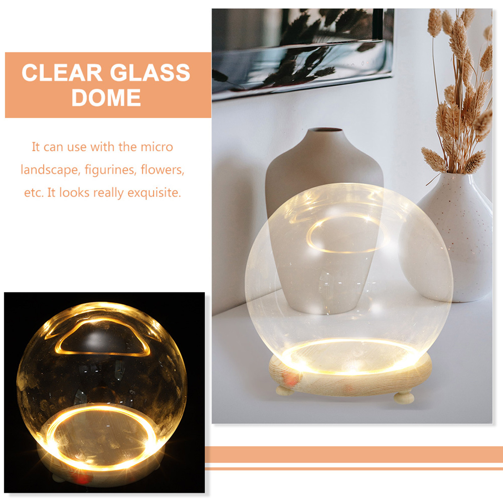 Clear Glass Dome Display Cover - đánh giá và giá Plastic Dome Clear