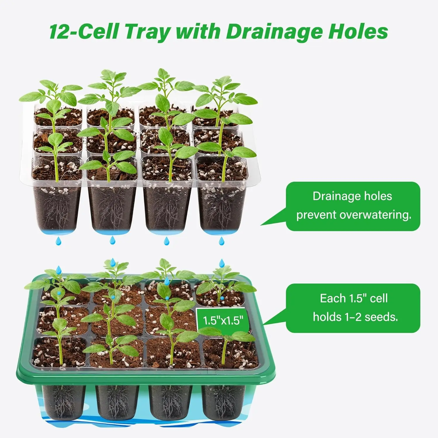 6/12 Grids Growing Starting Nu - đánh giá và giá Humidity Dome Kit