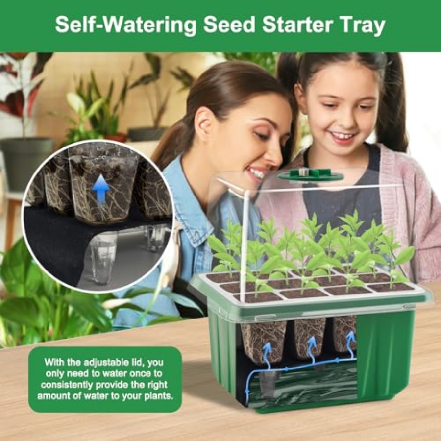 Seed Starter Tray with Light,  - đánh giá và giá Humidity Dome Kit