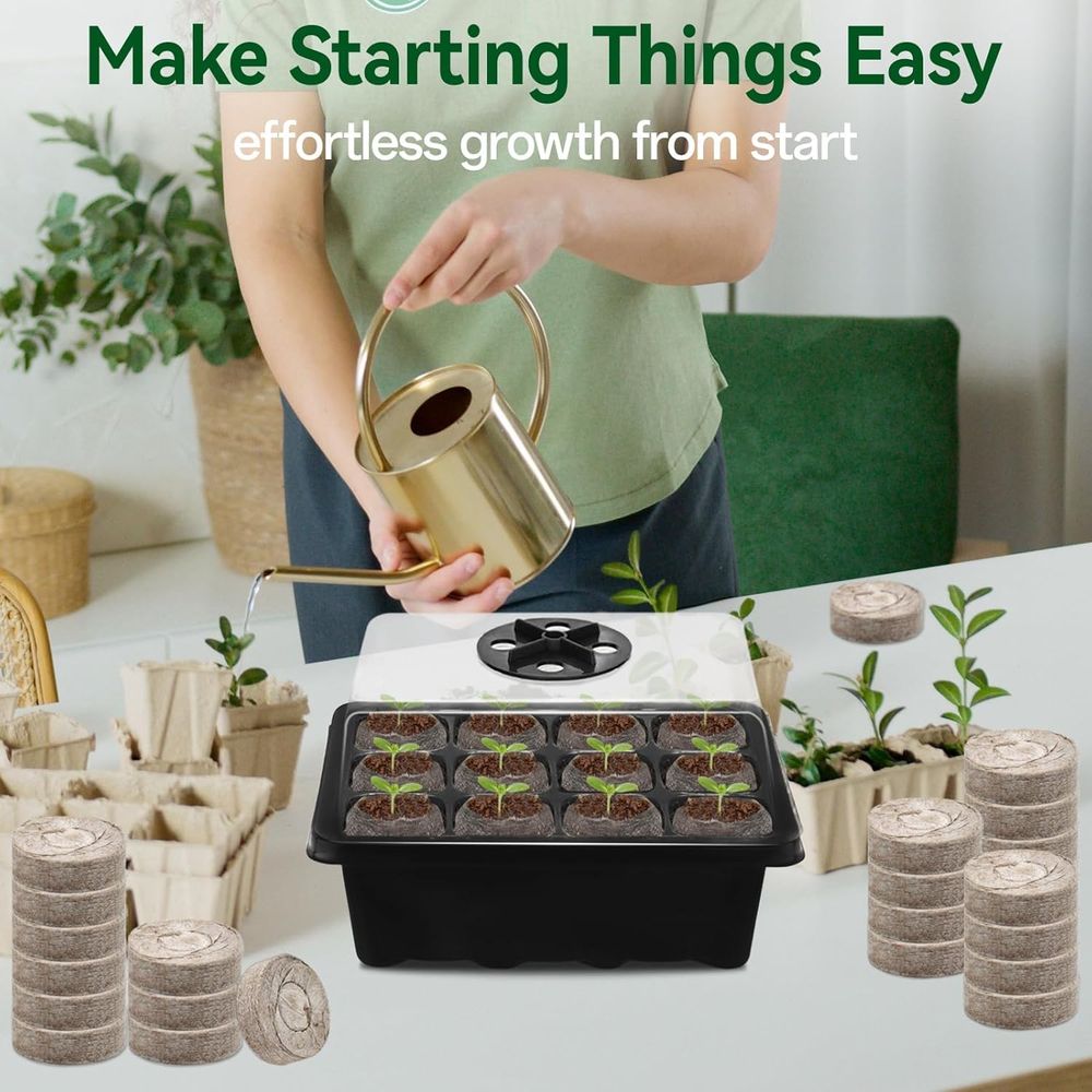 4 Pack Seed Starter Tray with  - đánh giá và giá Peat Pellet Tray