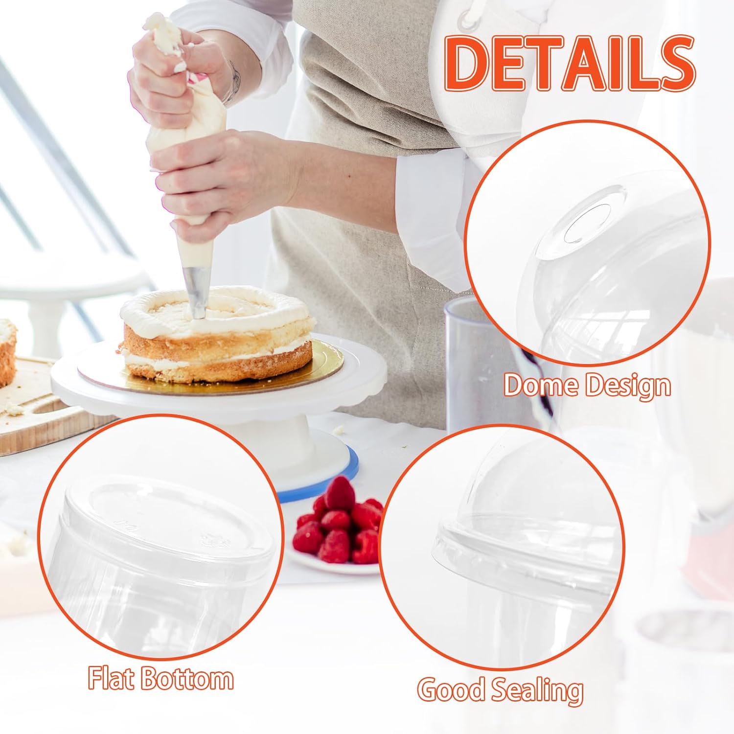 50 Pack 8oz Clear Plastic Cups - đánh giá và giá Plastic Dome Clear